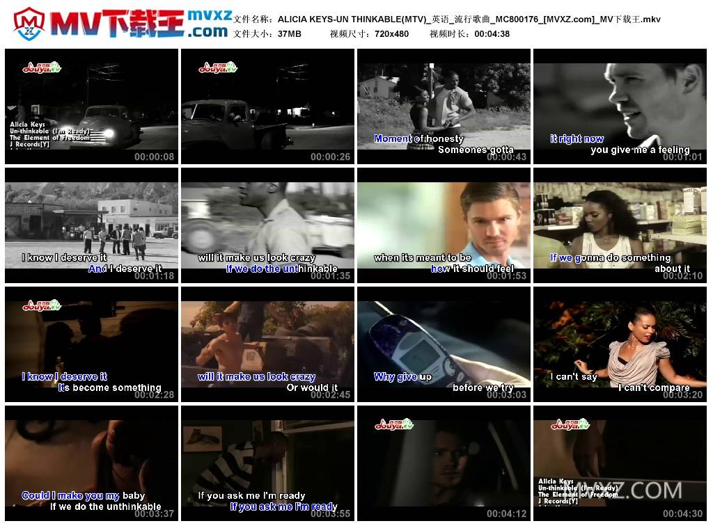 ALICIA KEYS-UN THINKABLE(MTV)_英语_流行歌曲_MC800176